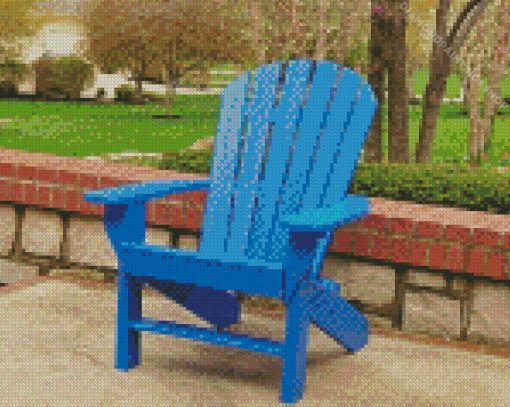 Blue Aderondack Chair diamond painting
