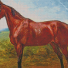 Brown Vintage Horse diamond painting