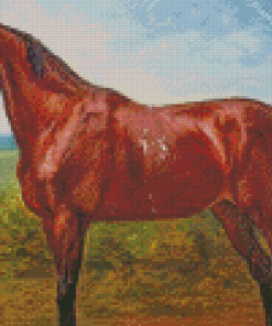 Brown Vintage Horse diamond painting