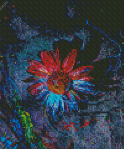 Colorful Flower Splatter diamond painting