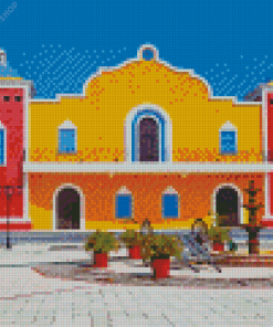 Colorful Hacienda diamond painting