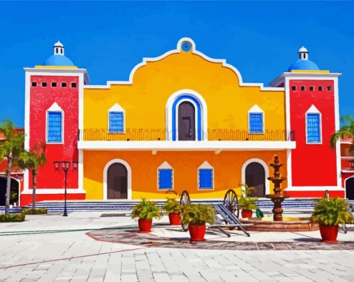 Colorful Hacienda diamond painting