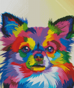 Colorful Chihuahua Dog diamond painting