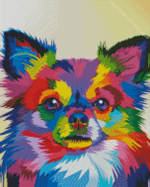 Colorful Chihuahua Dog diamond painting