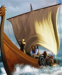 Cool Viking Vessel Art diamond painting