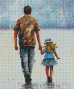 Cute Father And Daughter diamond painting