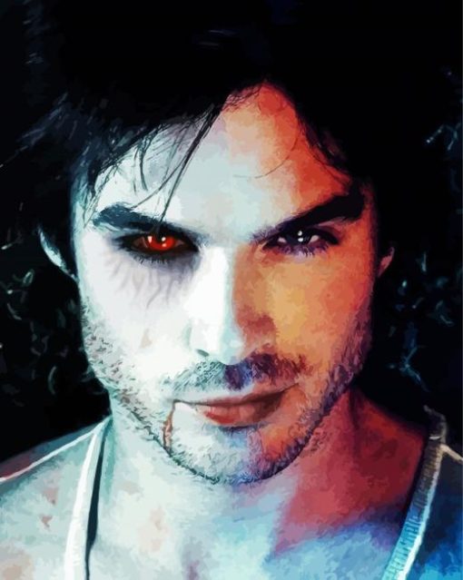 Damon Salvatore Vampire diamond painting