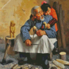 Grandfather And Granddaughter diamond painting
