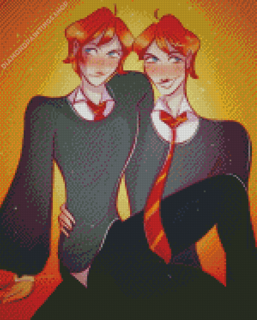 Harry Potter Weasley Twins Characters Art diamond painting