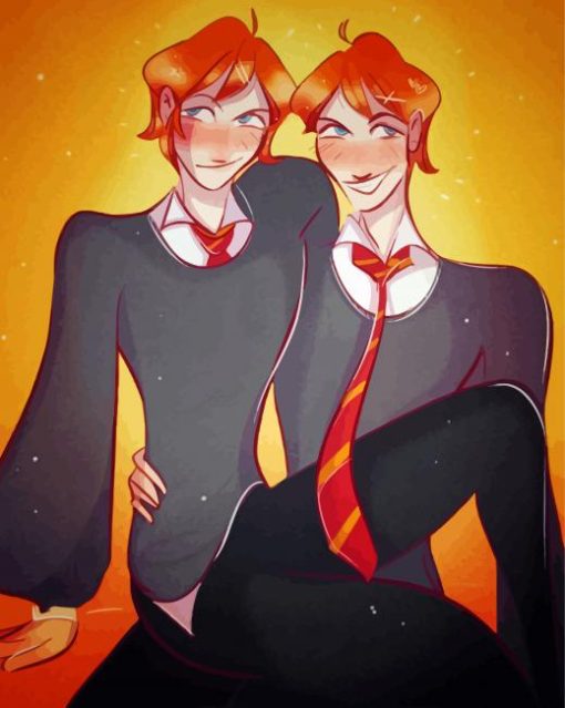 Harry Potter Weasley Twins Characters Art diamond painting