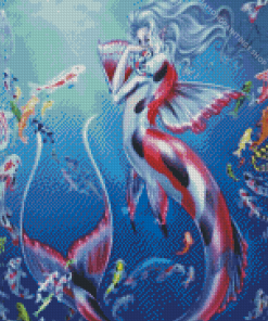 Mermaid Coy Fish Illustration diamond painting