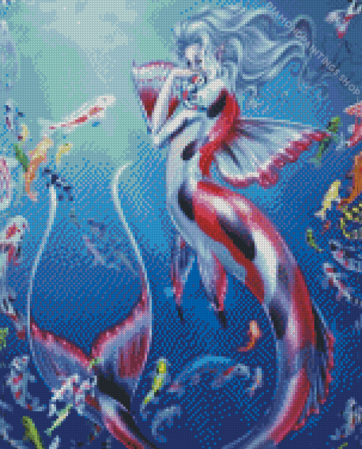 Mermaid Coy Fish Illustration diamond painting