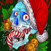 Merry X Mas Skull With Tongue diamond painting