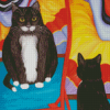 Mirror Cat Reflection Art diamond painting