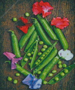 Peas In A Pod And Flowers diamond painting