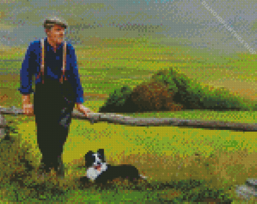 Sheep Farmer diamond painting