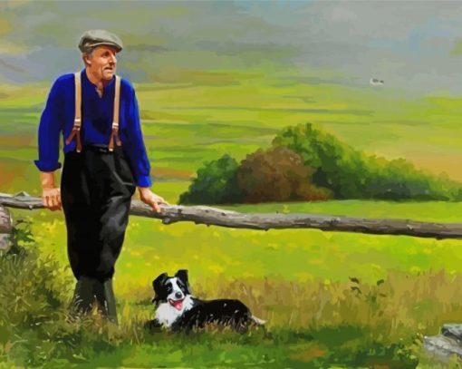 Sheep Farmer diamond painting