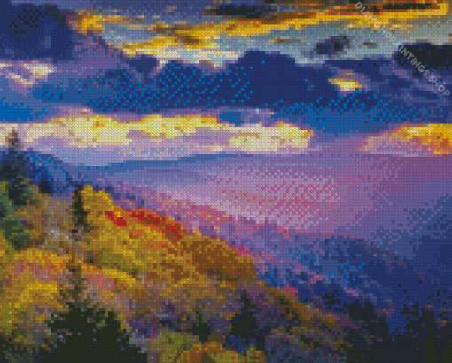 Smokey Mountains In United States diamond painting