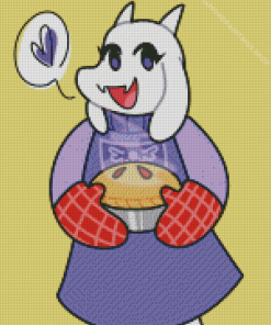 Toriel Holding Pie diamond painting