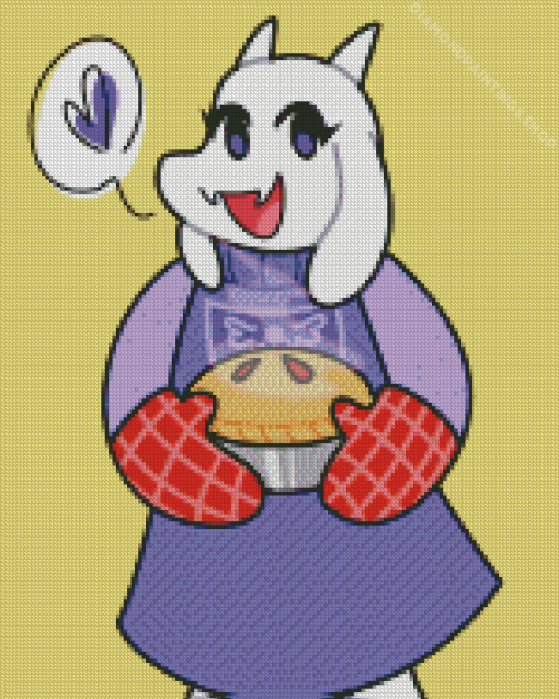 Toriel Holding Pie diamond painting