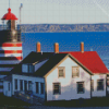 West Quoddy Head Lighthouse Poster Landscape diamond painting