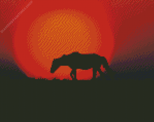 Wild Sunset Horse diamond painting