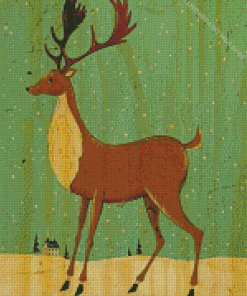 Winter Deer By Warren Kimble diamond painting