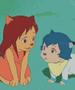 Wolf Children Anime diamond painting