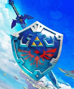 Zelda Master Sword And Shield diamond painting