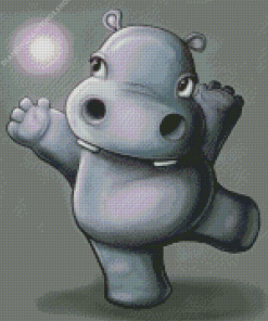 Baby Hippo Animal diamond painting
