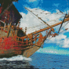 Black Pearl Pirates Ship diamond painting