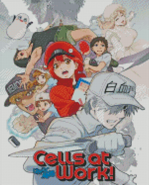 Cells At Work Manga Anime Poster diamond painting