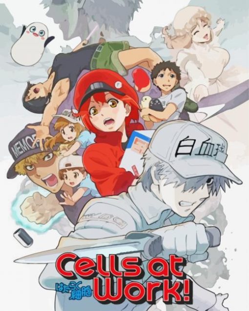 Cells At Work Manga Anime Poster diamond painting