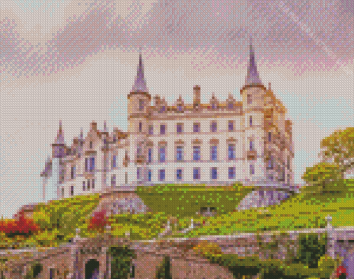Dunrobin Castle Scotland diamond painting