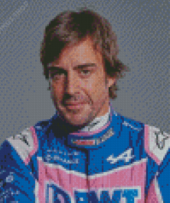 Fernando Alonso Formula One Driver diamond painting