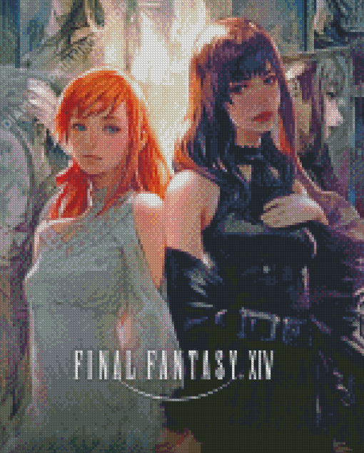Final Fantasy XIV Video Game Poster diamond painting