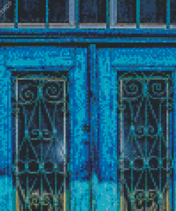 House With Old Blue Door diamond painting