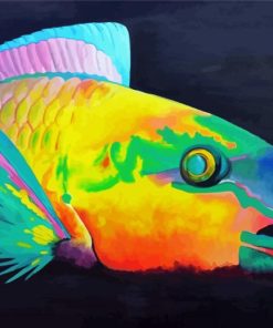 Parrot Fish Art Illustration diamond painting