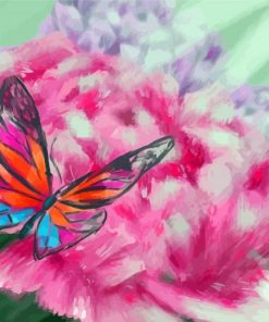 Peonies And Butterflies Artwork diamond painting