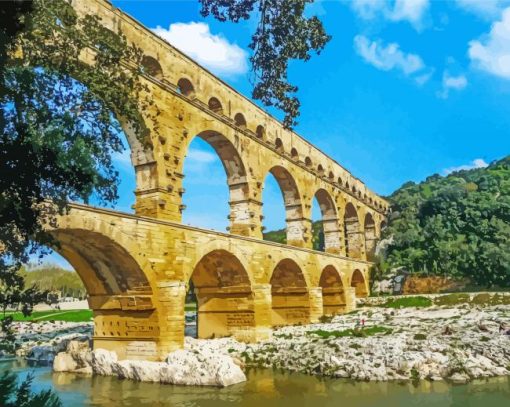 Roman Aqueduc Building diamond painting