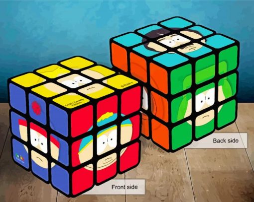 SouthPark Rubiks Cube diamond painting