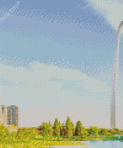 St Louis Arch View diamond painting