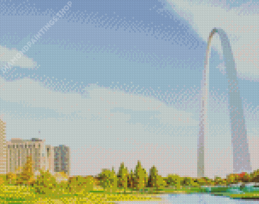 St Louis Arch View diamond painting