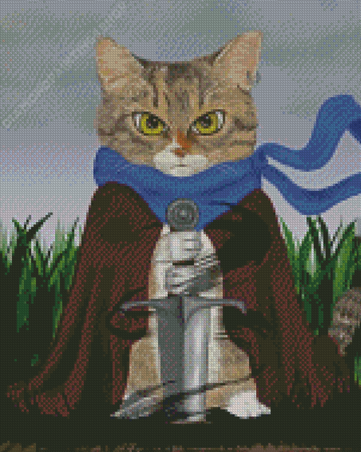 The Superhero Cat diamond painting