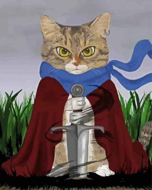 The Superhero Cat diamond painting