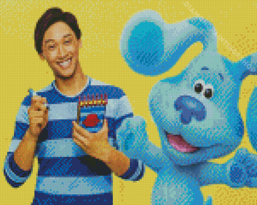 Aesthetic Blues Clues diamond painting