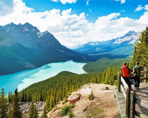 Aesthetic Mountains Alberta diamond painting