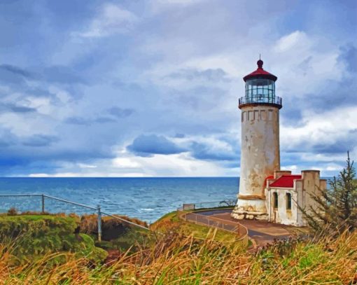 Aesthetic North Head Lighthouse Building diamond painting