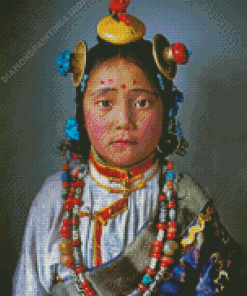 Aesthetic Tibet Girl diamond painting
