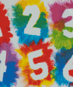 Colorful Numbers diamond painting